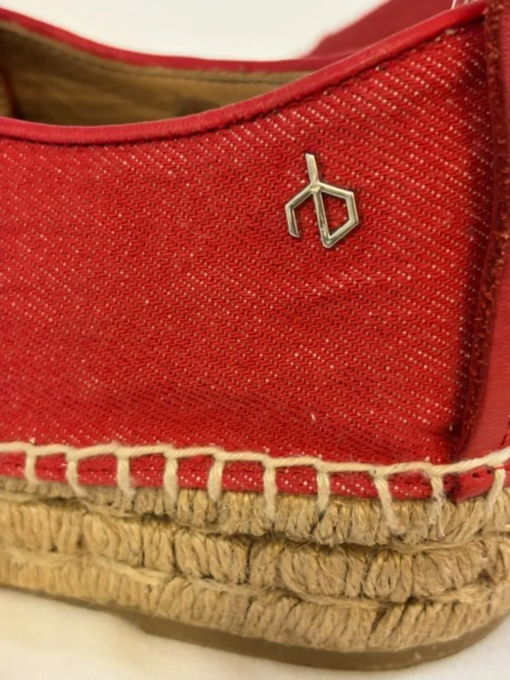Rag & Bone Red Leather Nina Flat Espadrille Women's Size 38 (US 7.5)